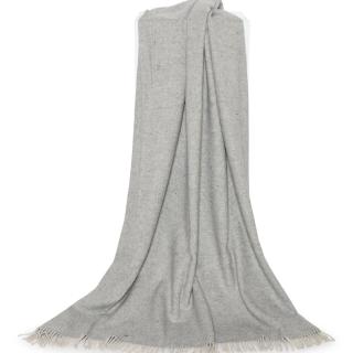 Sølvgrå upcycled plaid alpaca, uld, fibre Læsø Uldstue