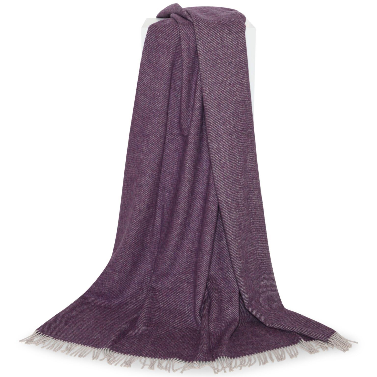 Plaid violet melange - Lækker blød kvalitet med uld og alpaca