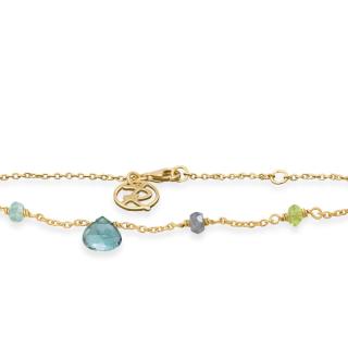 Forgyldt armbånd med grøn kvarts, grøn turmalin, flourit, peridot Rabinovich Drops