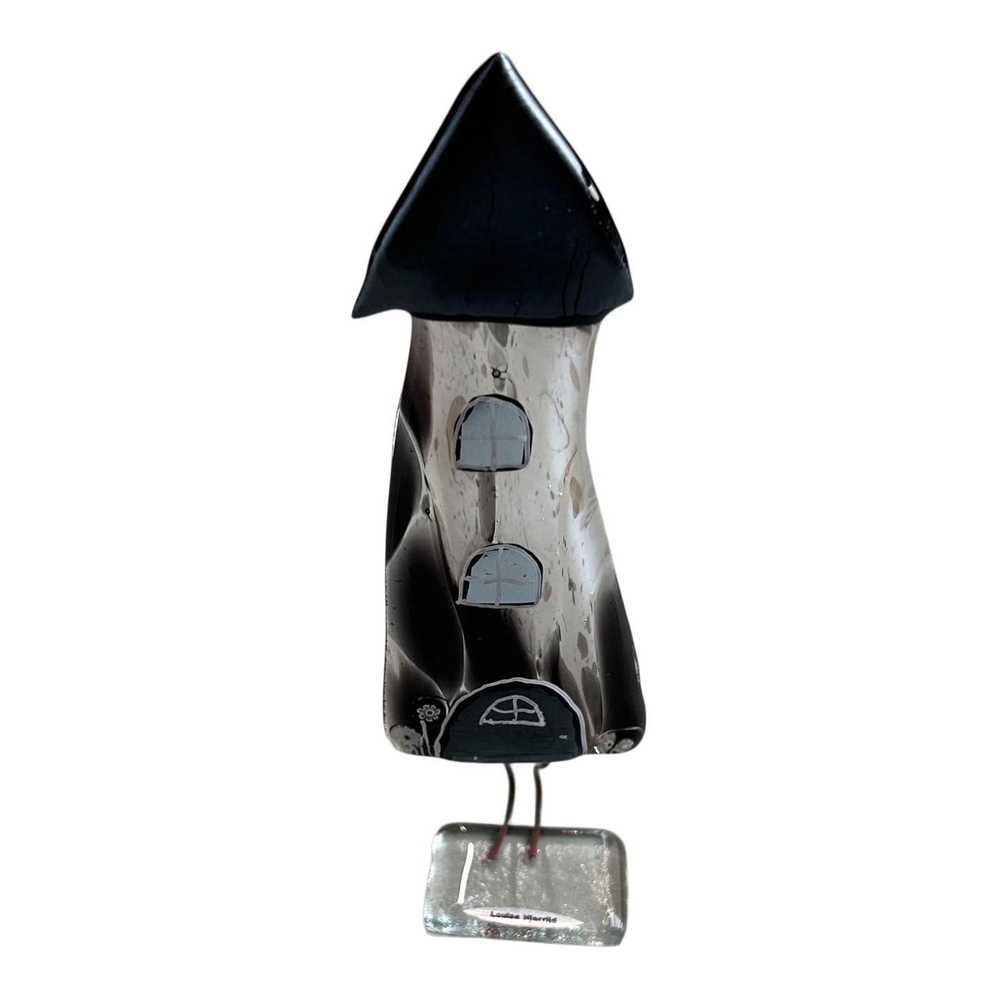 Glashus til pynt, stk. 170 kr. Hurtig levering. - farve Sort/hvid