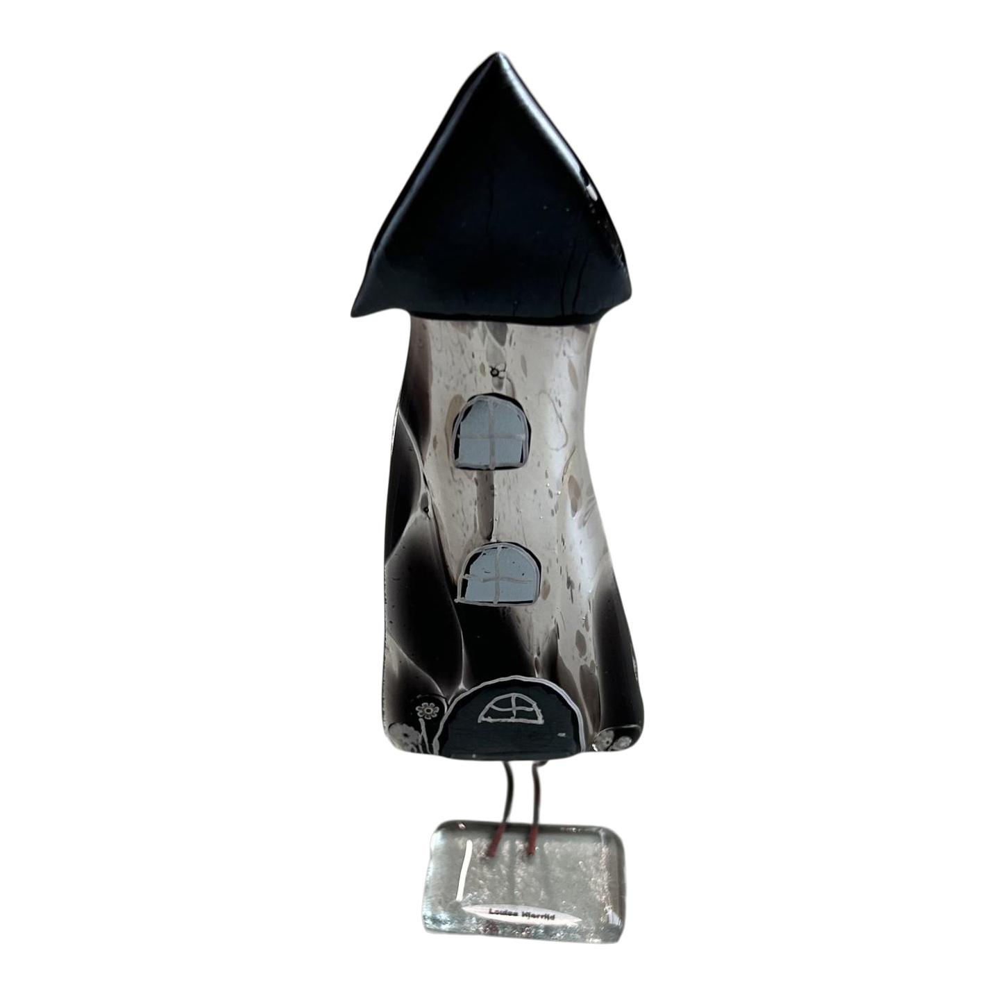 Glashus til pynt, stk. 170 kr. Hurtig levering. - farve Sort/hvid