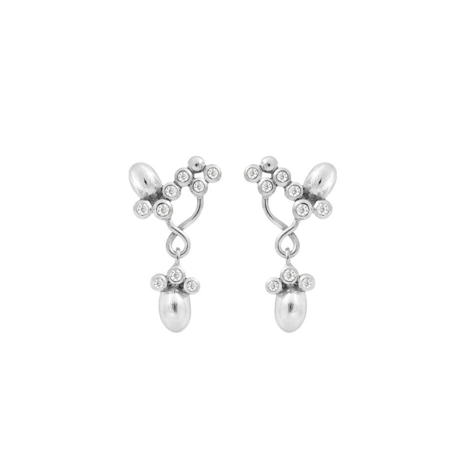 Sølv øreringe, 21 mm. Rabinovich design smykker til kvinder. Hurtig levering.